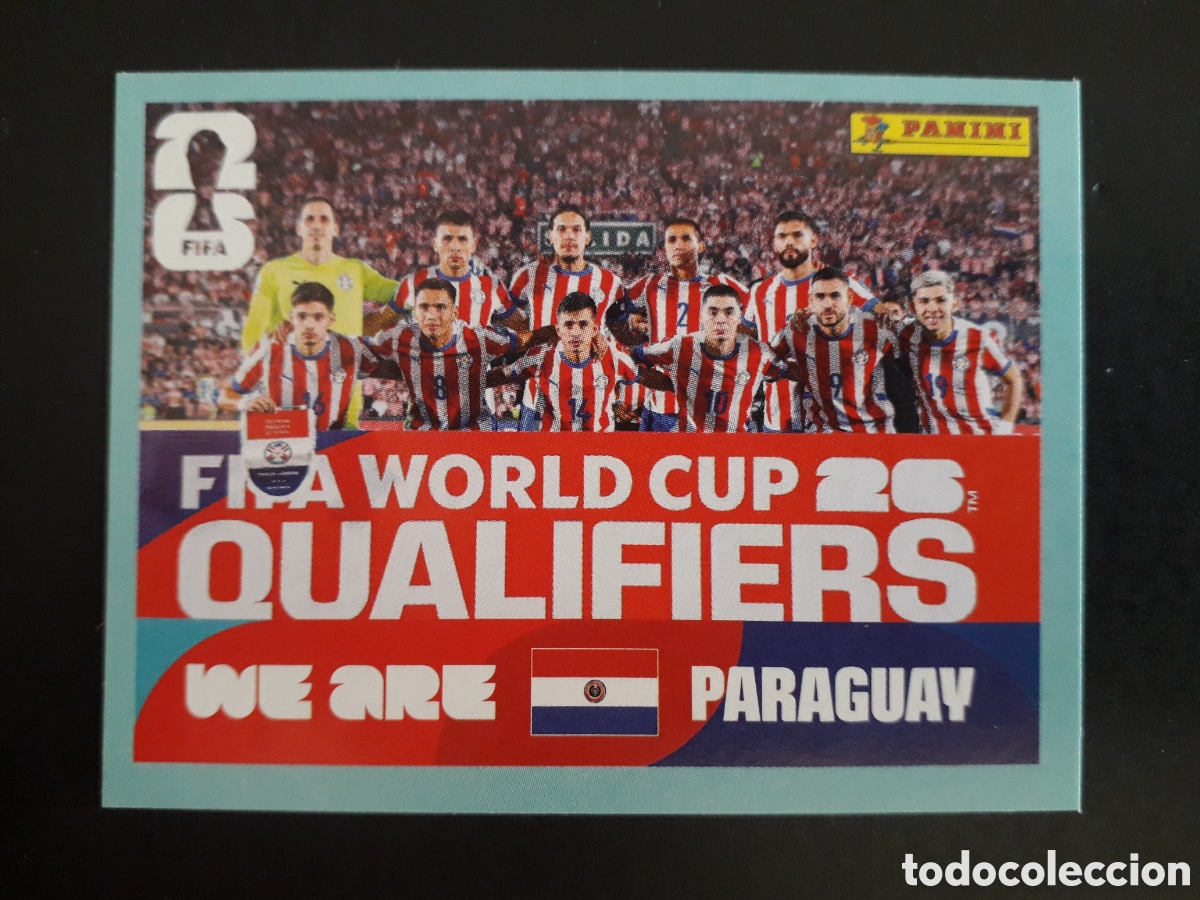 Cromos de F&uacute;tbol: EQUIPO PARAGUAY PAR 13 MUNDIAL F&Uacute;TBOL 2026 FIFA WORLD CUP PANINI SIN PEGAR PEDIDO M&Iacute;NIMO 3&euro;