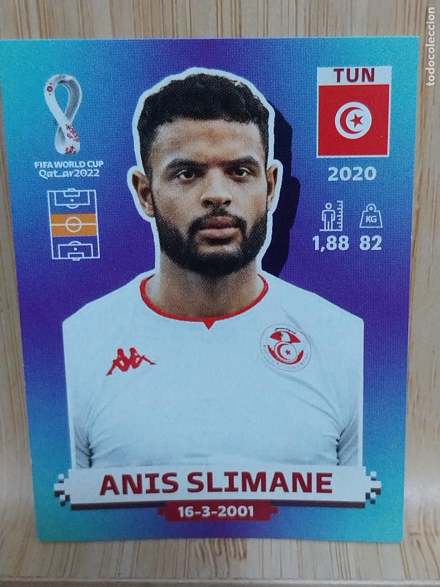 Fu&szlig;ball-Sticker: SLIMANE TUNEZ TUN 17 * QATAR 2022 PANINI CROMO SIN PEGAR NUNCA ORIGINAL **