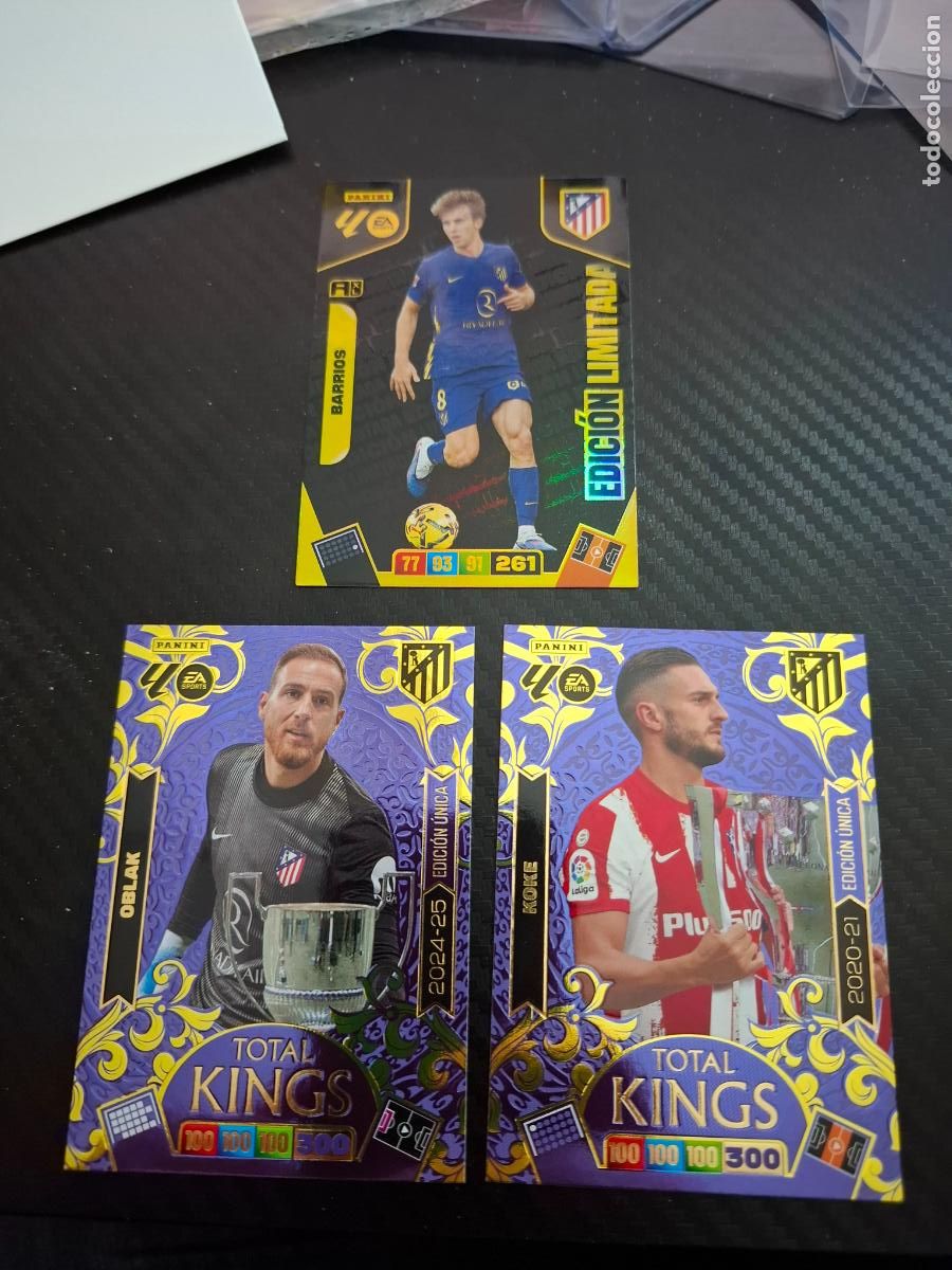 Fu&szlig;ball-Sticker: Koke y Oblak Total Kings + Barrio Edicion Limitada Atletico Madrid Adrenalyn Liga 2025 2026 25 26
