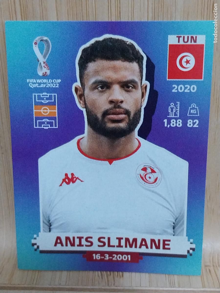 Fu&szlig;ball-Sticker: SLIMANE TUNEZ TUN 17 ** QATAR 2022 PANINI CROMO SIN PEGAR NUNCA ORIGINAL **