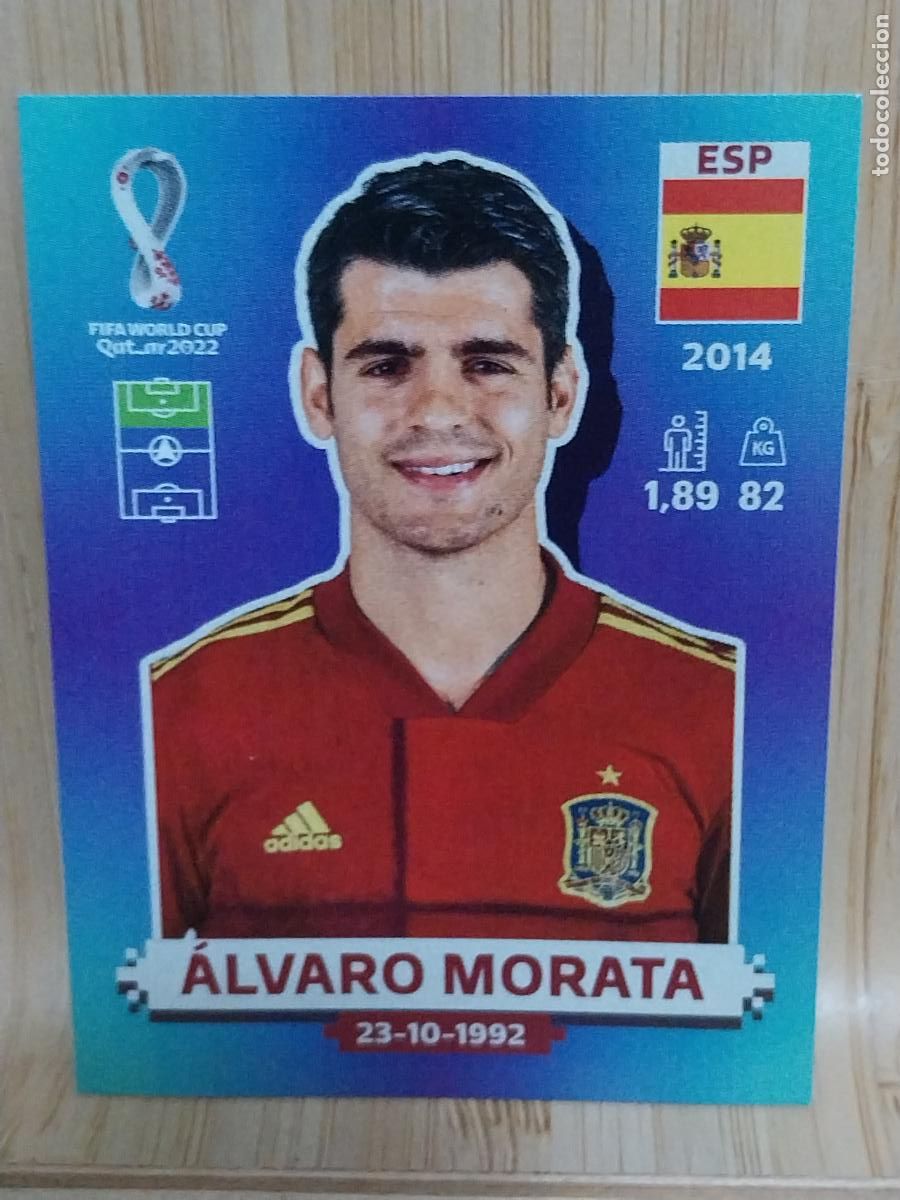 Cromos de Futebol: MORATA ESPA&Ntilde;A ESP 19 ** QATAR 2022 PANINI CROMO SIN PEGAR NUNCA ORIGINAL **