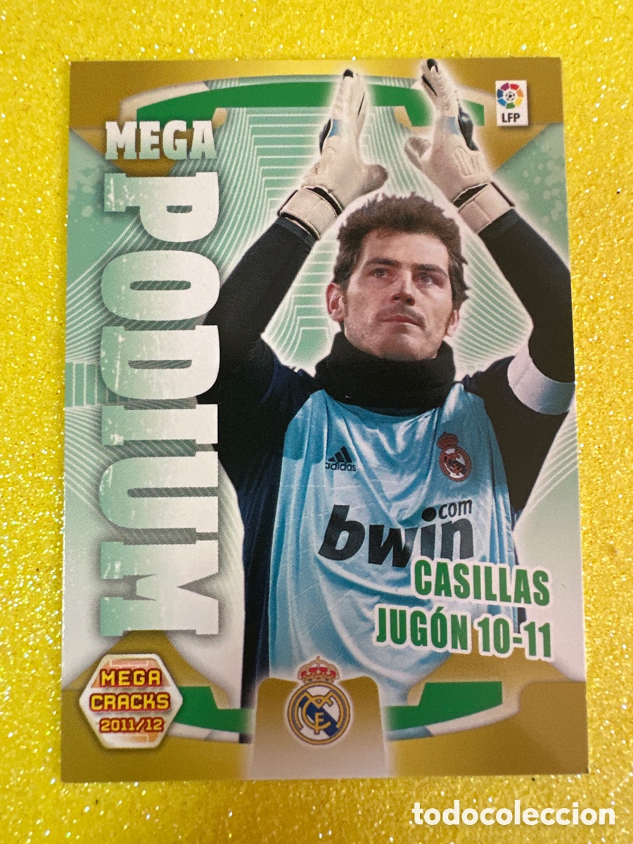 Fu&szlig;ball-Sticker: 368 MEGAPODIUM CASILLAS JUGON 10-11 MEGACRACKS 2011-2012 11 12 PANINI TRADING CARD