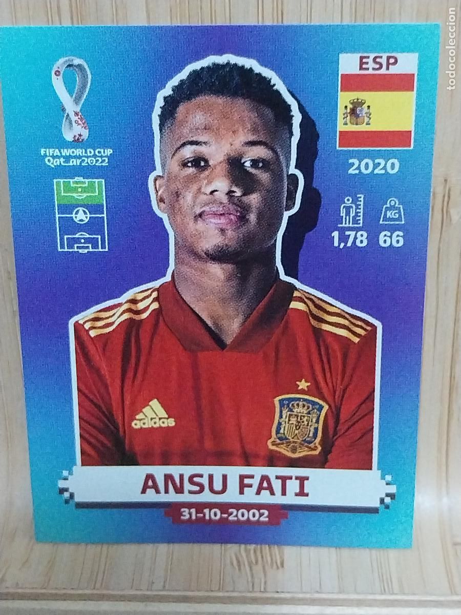 Cromos de F&uacute;tbol: ANSU FATI ESPA&Ntilde;A ESP 17 * QATAR 2022 PANINI CROMO SIN PEGAR NUNCA ORIGINAL **