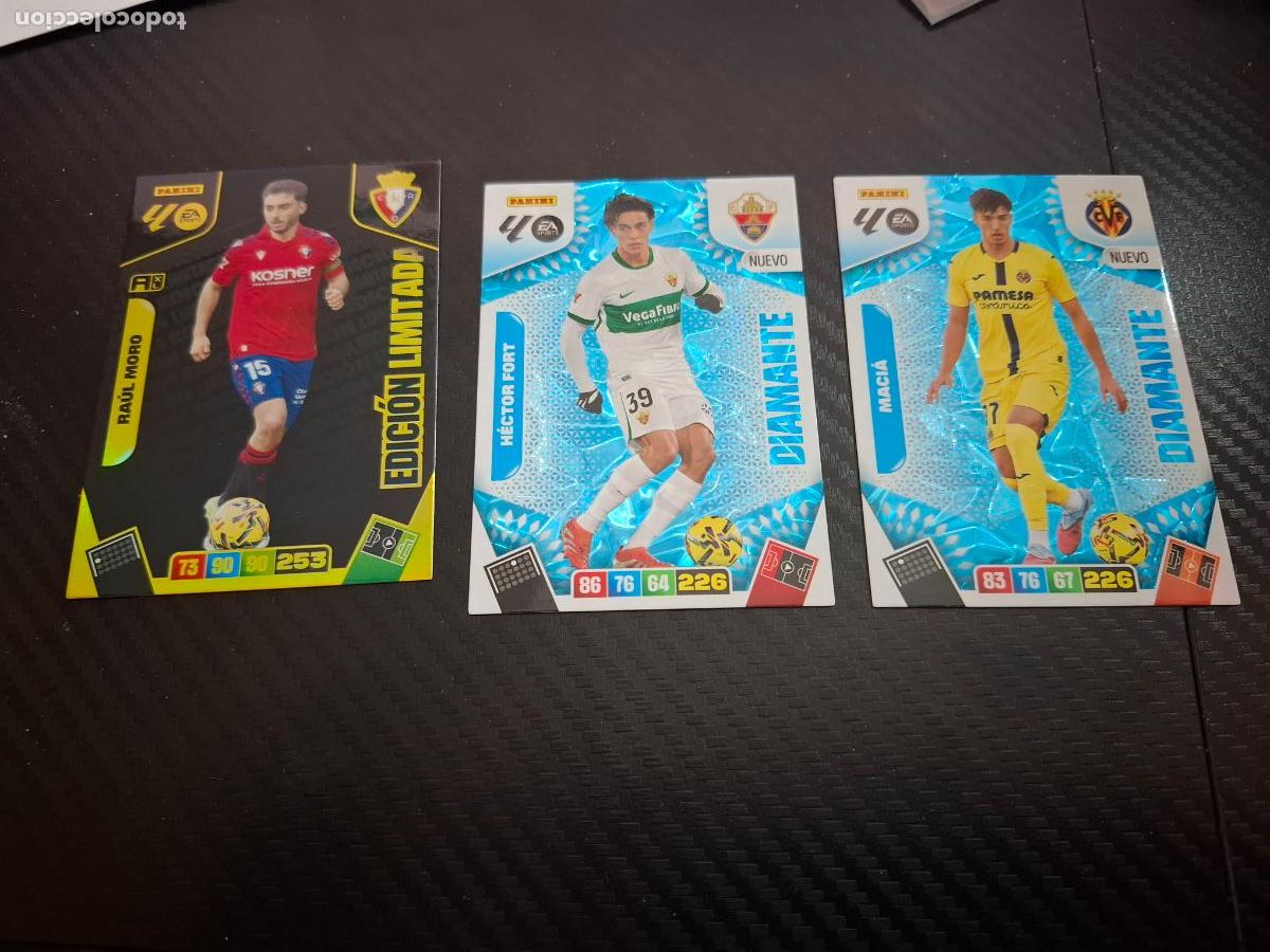Cromos de F&uacute;tbol: Raul Moro Edi. Limitada + Fort Elche Macia Villarreal Nuevo Diamante Adrenalyn Liga 2025 2026 25 26