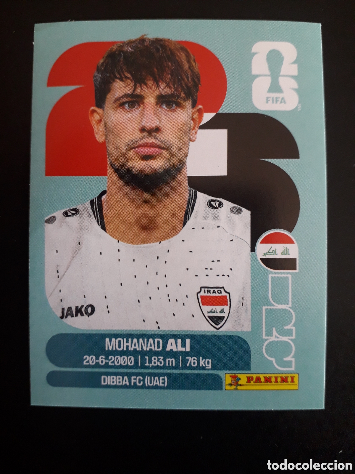 Cromos de F&uacute;tbol: ALI IRAQ IRQ 20 MUNDIAL F&Uacute;TBOL 2026 FIFA WORLD CUP PANINI SIN PEGAR PEDIDO M&Iacute;NIMO 3&euro;