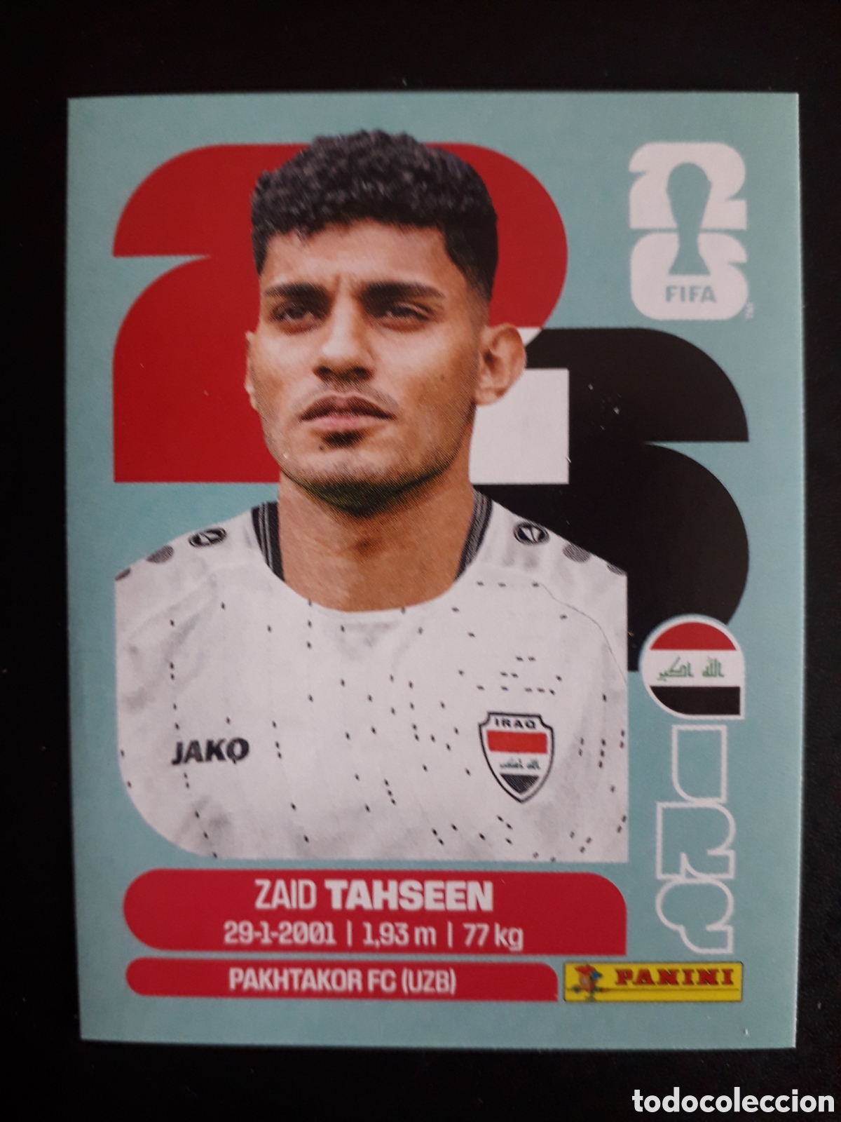 Cromos de F&uacute;tbol: TAHSEEN IRAQ IRQ 7 MUNDIAL F&Uacute;TBOL 2026 FIFA WORLD CUP PANINI SIN PEGAR PEDIDO M&Iacute;NIMO 3&euro;.