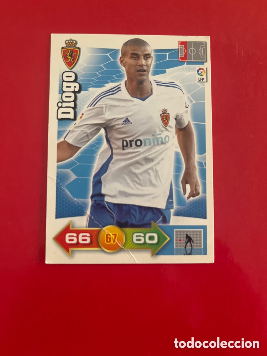 Cromos de Futebol: DIOGO N&ordm;344 REAL ZARAGOZA ADRENALYN 2010 2011 PANINI XL 10 11 CROMO FUTBOL
