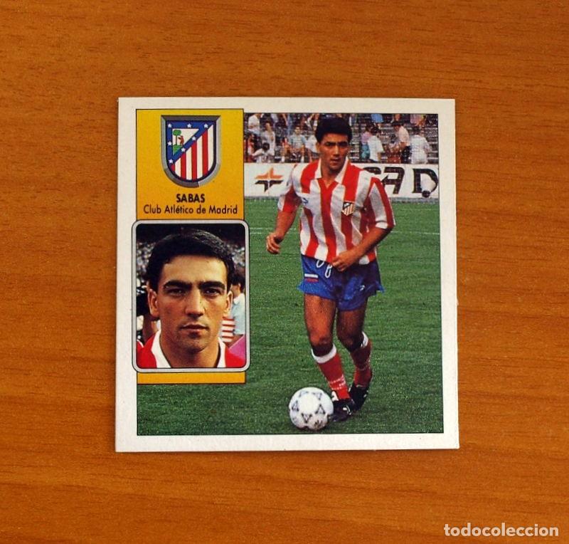 Cromos de F&uacute;tbol: Atl&eacute;tico Madrid - Sabas - Ediciones Este Liga 1992-1993, 92-93 - Nunca Pegado
