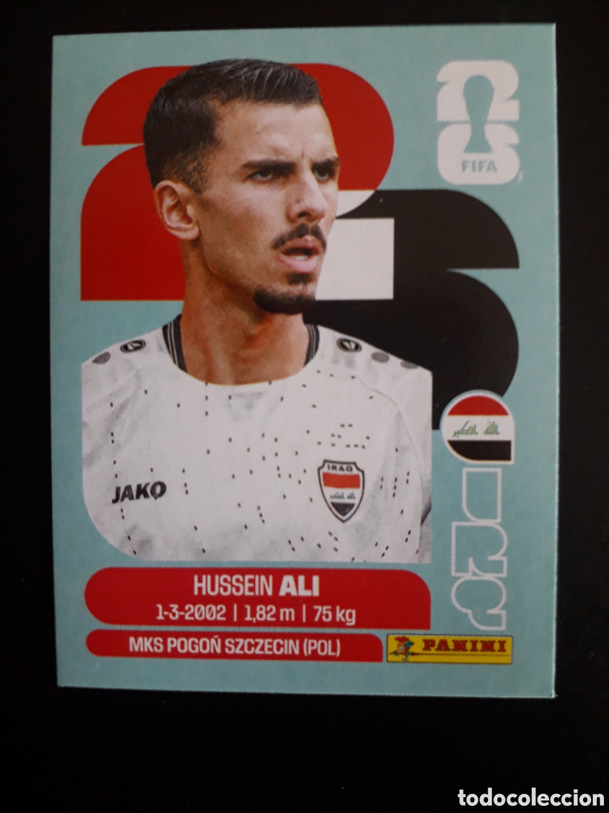 Cartes &agrave; collectionner de Football: HUSSEIN ALI IRAQ IRQ 4 MUNDIAL F&Uacute;TBOL 2026 FIFA WORLD CUP PANINI SIN PEGAR PEDIDO M&Iacute;NIMO 3&euro;