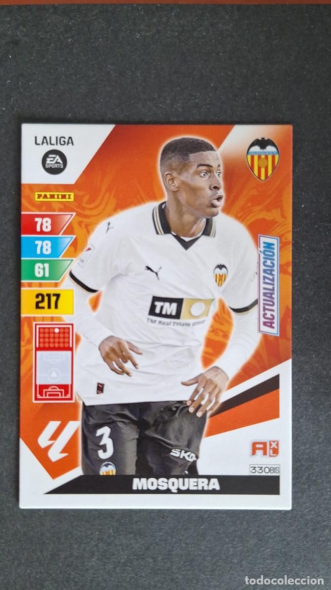 Cartes &agrave; collectionner de Football: L1 MOSQUERA VALENCIA C. F. 330 BIS ACTUALIZACION ADRENALYN XL LIGA 2023/2024 23 24 PANINI