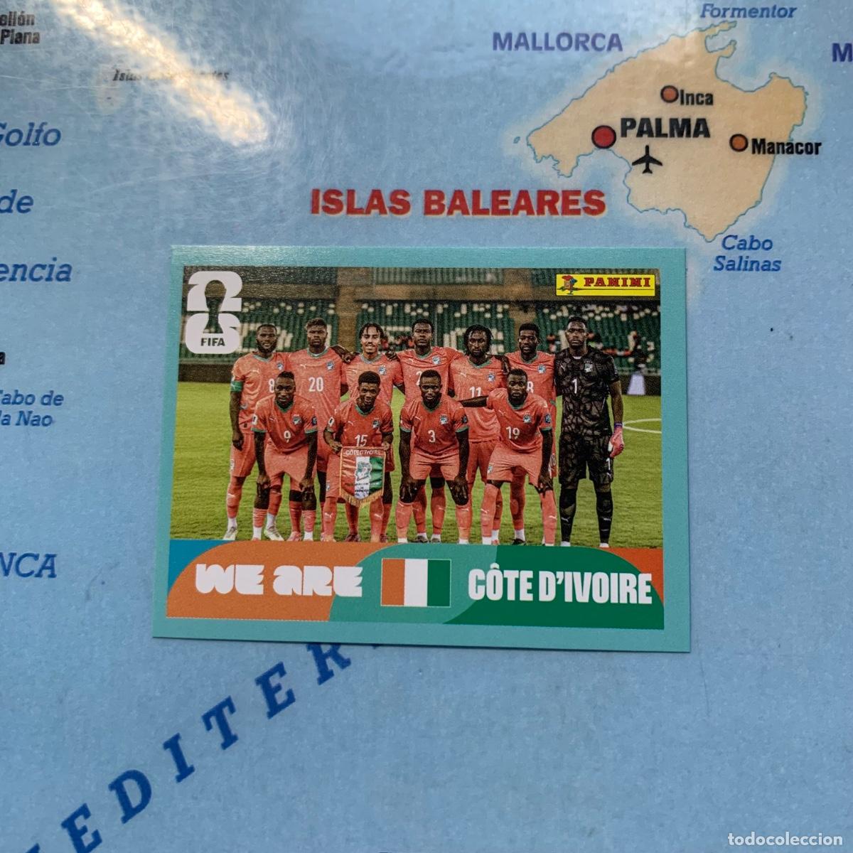 Football Stickers: Costa de Marfil n&uacute;mero 13 cromo panini Mundial Fifa World Cup 2026