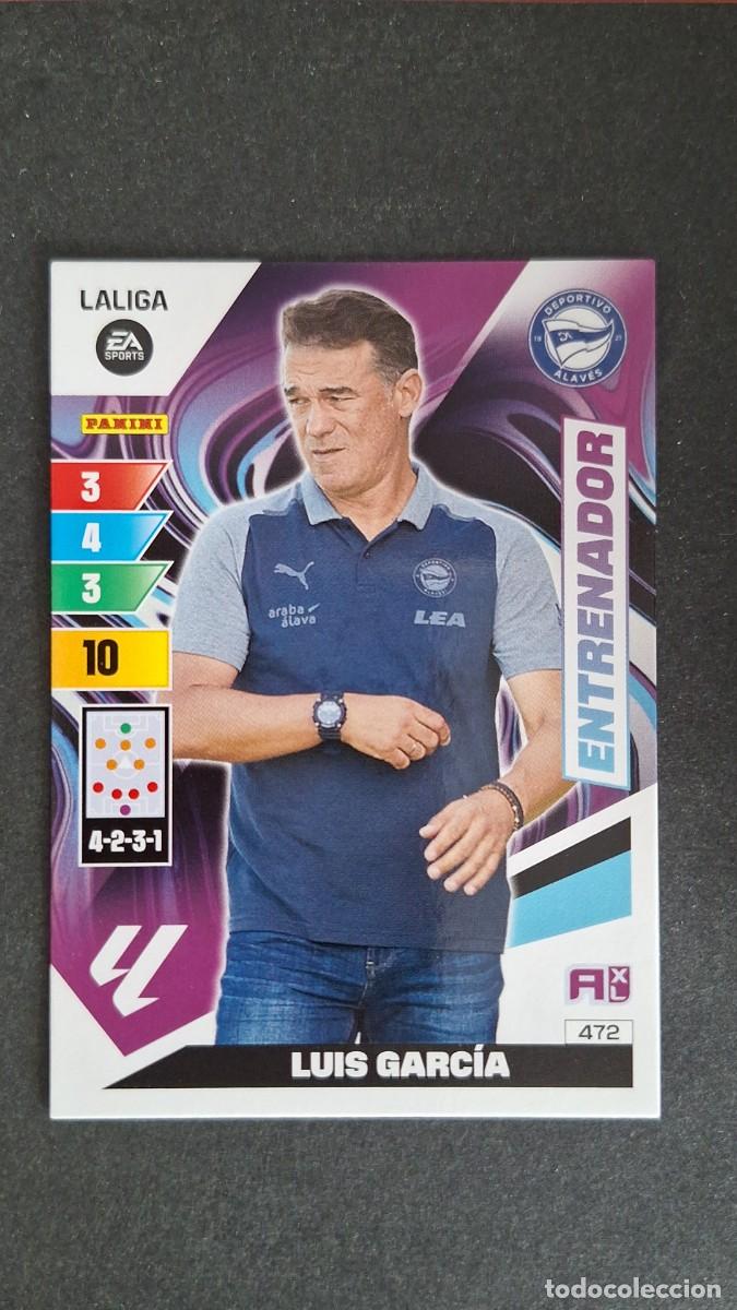 Cromos de F&uacute;tbol: L3 LUIS GARCIA ENTRENADOR DEPORTIVO ALAVES 472 ADRENALYN XL LIGA 2023/2024 23 24 PANINI