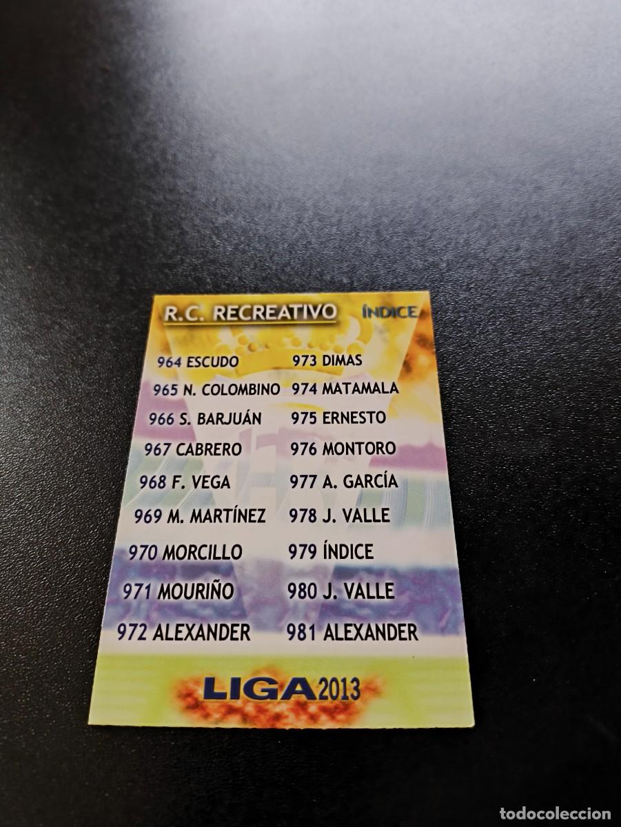 Cromos de F&uacute;tbol: 979 INDICE RECREATIVO DE HUELVA MUNDICROMO LIGA 2012 2013 12 13 PLATINUM NO PANINI ESTE
