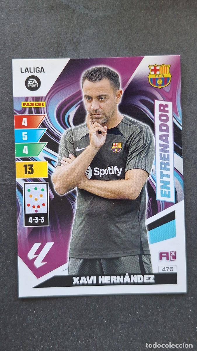 Cromos de F&uacute;tbol: L3 XAVI HERNANDEZ ENTRENADOR F. C. BARCELONA 476 ADRENALYN XL LIGA 2023/2024 23 24 PANINI
