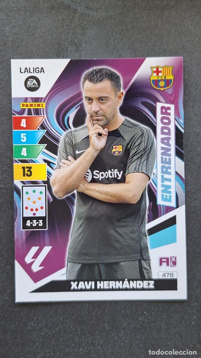 Cromos de F&uacute;tbol: L3 XAVI HERNANDEZ ENTRENADOR F. C. BARCELONA 476 ADRENALYN XL LIGA 2023/2024 23 24 PANINI
