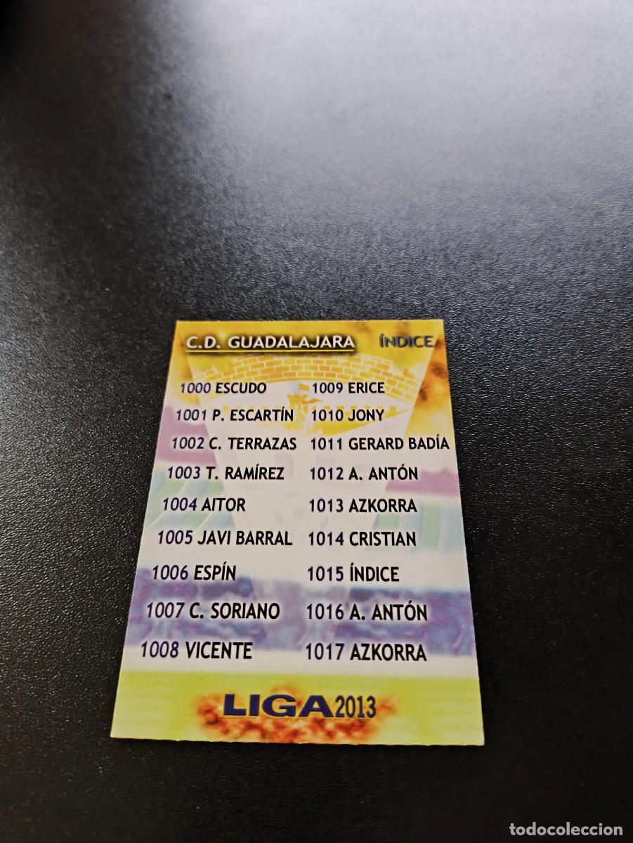 Cromos de F&uacute;tbol: 1015 INDICE GUADALAJARA MUNDICROMO LIGA 2012 2013 12 13 PLATINUM NO PANINI ESTE