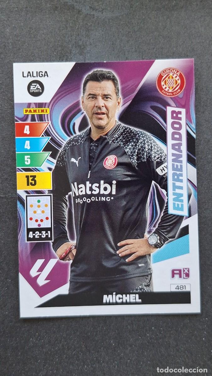Cromos de F&uacute;tbol: L3 MICHEL ENTRENADOR GIRONA F. C. 481 ADRENALYN XL LIGA 2023/2024 23 24 PANINI