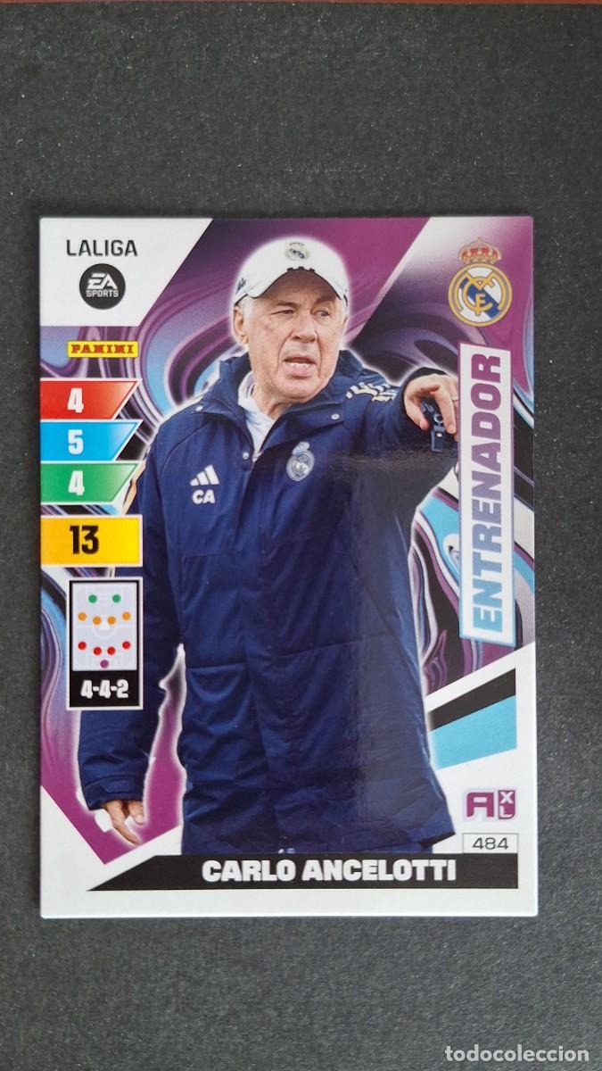Fu&szlig;ball-Sticker: L1 CARLO ANCELOTTI ENTRENADOR REAL MADRID 484 ADRENALYN XL LIGA 2023/2024 23 24 PANINI