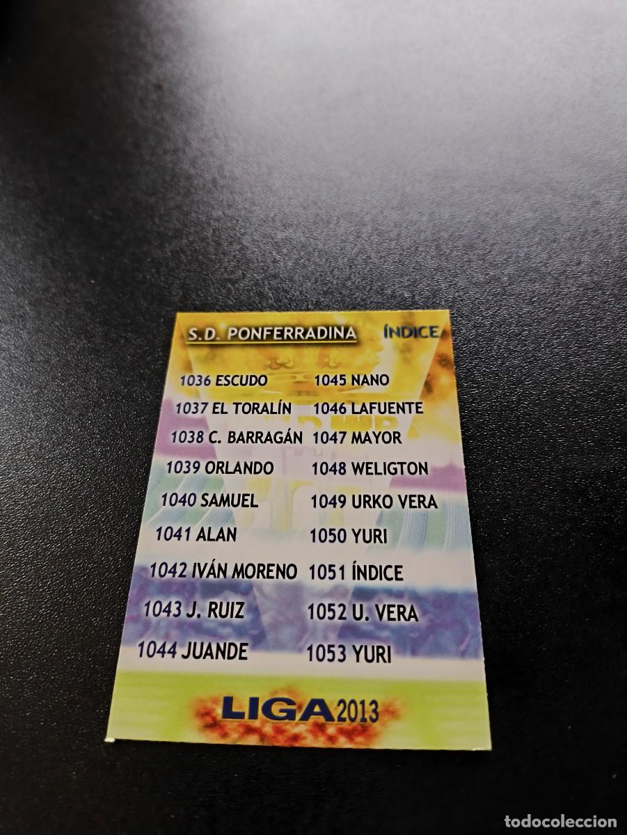 Cromos de F&uacute;tbol: 1051 INDICE PONFERRADINA MUNDICROMO LIGA 2012 2013 12 13 PLATINUM NO PANINI ESTE