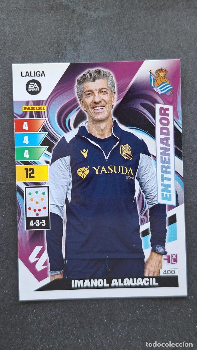Figurine di Calcio: L1 IMANOL ALGUACIL ENTRENADOR REAL SOCIEDAD 488 ADRENALYN XL LIGA 2023/2024 23 24 PANINI