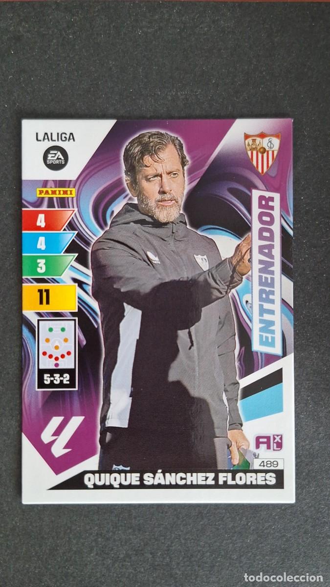 Cromos de F&uacute;tbol: L1 QUIQUE SANCHEZ FLORES ENTRENADOR SEVILLA F. C. 489 ADRENALYN XL LIGA 2023/2024 23 24 PANINI
