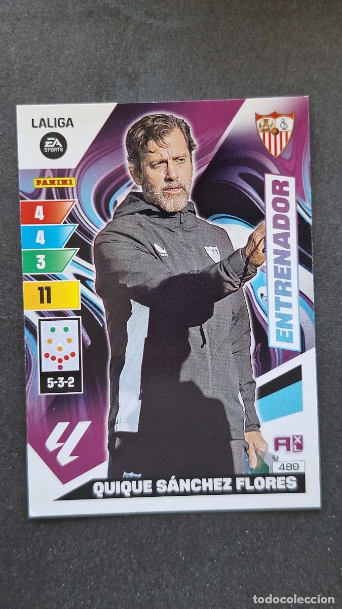 Cromos de F&uacute;tbol: L1 QUIQUE SANCHEZ FLORES ENTRENADOR SEVILLA F. C. 489 ADRENALYN XL LIGA 2023/2024 23 24 PANINI