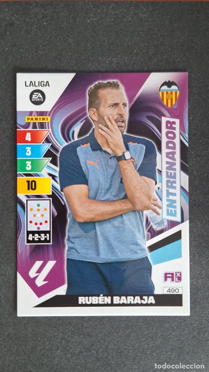 Cromos de F&uacute;tbol: L1 RUBEN BARAJA ENTRENADOR VALENCIA C. F. 490 ADRENALYN XL LIGA 2023/2024 23 24 PANINI