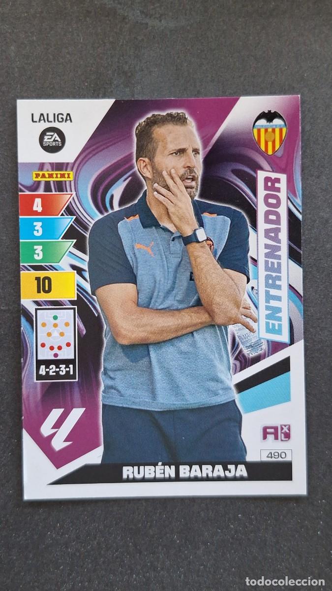 Cromos de F&uacute;tbol: L3 RUBEN BARAJA ENTRENADOR VALENCIA C. F. 490 ADRENALYN XL LIGA 2023/2024 23 24 PANINI