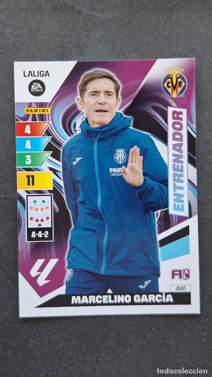Cromos de F&uacute;tbol: L3 MARCELINO GARCIA ENTRENADOR VILLARREAL C. F. 491 ADRENALYN XL LIGA 2023/2024 23 24 PANINI