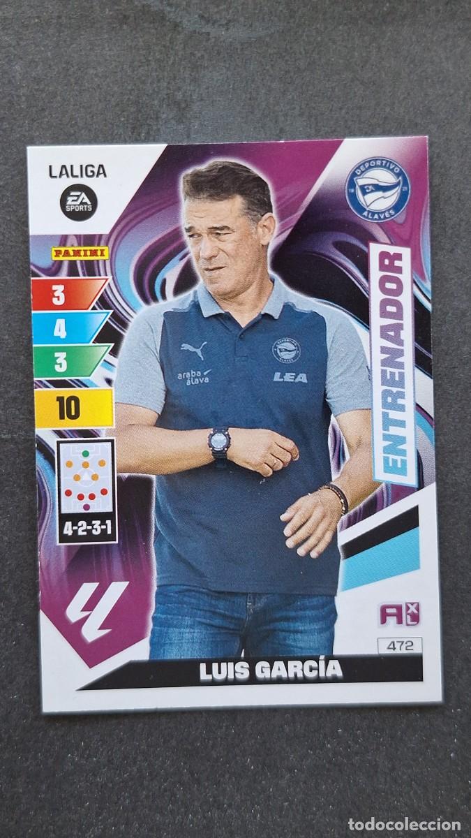 Cromos de F&uacute;tbol: L3 LUIS GARCIA ENTRENADOR DEPORTIVO ALAVES 472 ADRENALYN XL LIGA 2023/2024 23 24 PANINI