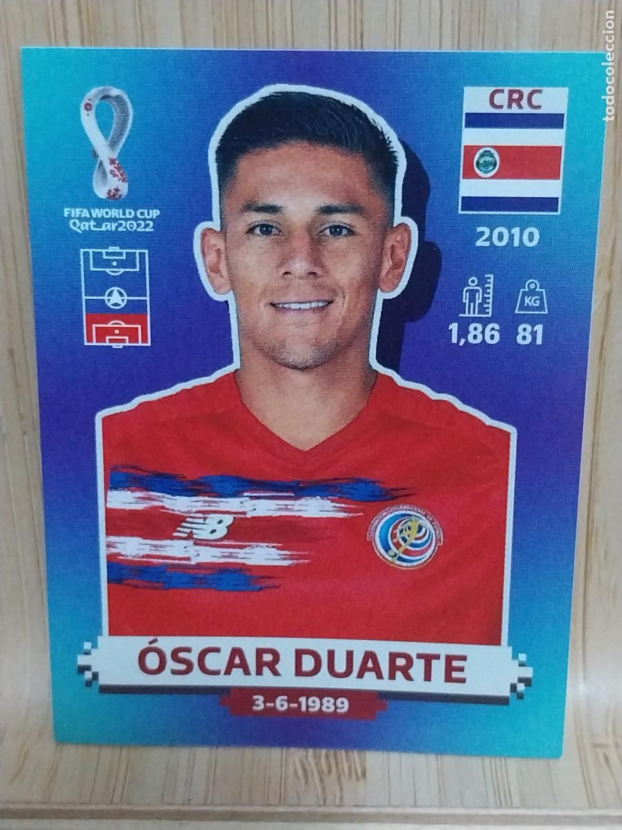 Cromos de F&uacute;tbol: DUARTE COSTA RICA CRC 7 * QATAR 2022 PANINI CROMO SIN PEGAR NUNCA ORIGINAL **