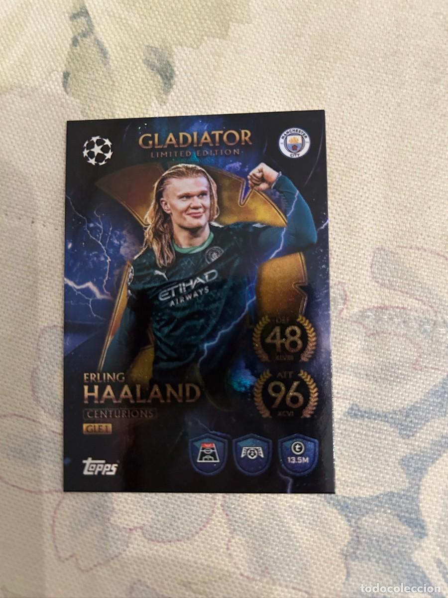 Football Stickers: ERLING HAALAND MANCHESTER CITY MATCH ATTAX BUEN ESTADO GLADIATOR