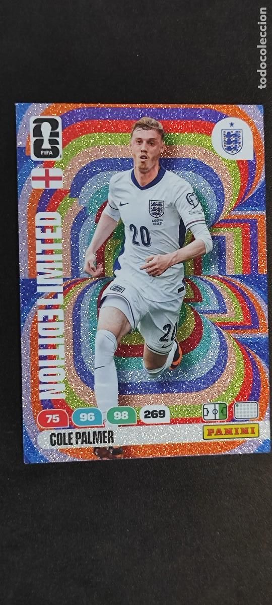 Cromos de F&uacute;tbol: ADRENALYN XL FIFA WORLD CUP 2026 CARD LIMITED EDITION SPECIAL COLE PALMER INGLATERRA # PANINI