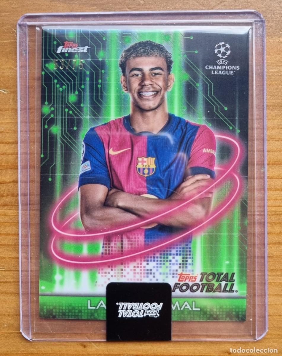 Cromos de F&uacute;tbol: LAMINE YAMAL (FC Barcelona) NUMERADA /75. Topps Finest Total Football 2025 2026 25 26