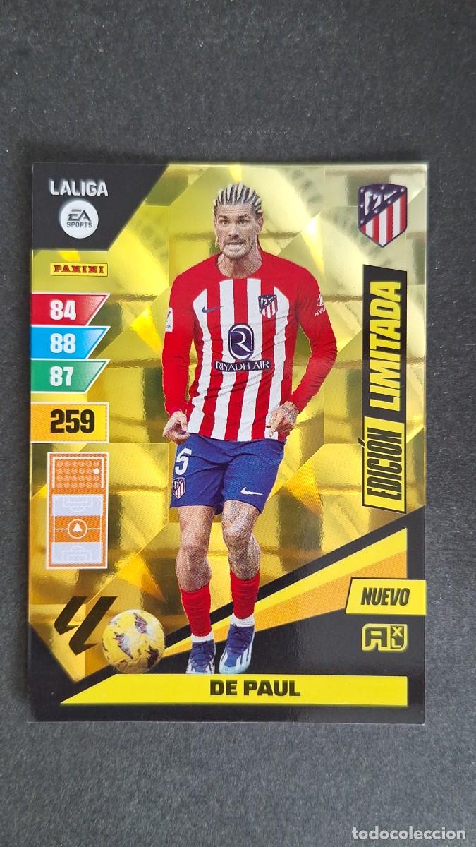 Cromos de F&uacute;tbol: L1 DE PAUL ATLETICO DE MADRID NUEVO EDICION LIMITADA ADRENALYN XL LIGA 2023/2024 23 24 PANINI