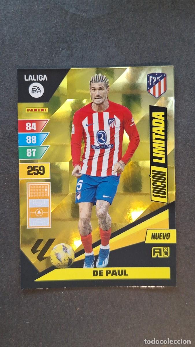 Cromos de F&uacute;tbol: L1 DE PAUL ATLETICO DE MADRID NUEVO EDICION LIMITADA ADRENALYN XL LIGA 2023/2024 23 24 PANINI