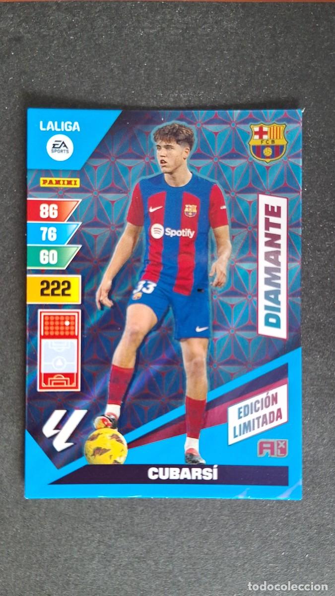Cromos de F&uacute;tbol: L1 CUBARSI F. C. BARCELONA DIAMANTE EDICION LIMITADA ADRENALYN XL LIGA 2023/2024 23 24 PANINI