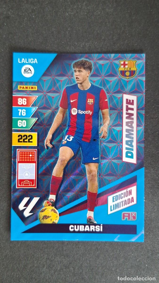 Cromos de F&uacute;tbol: L1 CUBARSI F. C. BARCELONA DIAMANTE EDICION LIMITADA ADRENALYN XL LIGA 2023/2024 23 24 PANINI