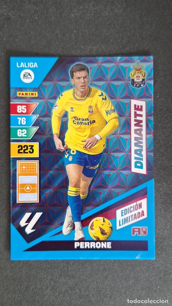 Cromos de F&uacute;tbol: L1 PERRONE U. D. LAS PALMAS DIAMANTE EDICION LIMITADA ADRENALYN XL LIGA 2023/2024 23 24 PANINI