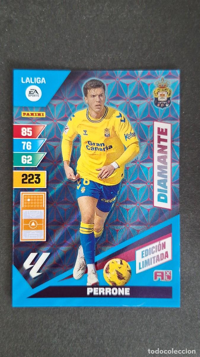 Cromos de F&uacute;tbol: L1 PERRONE U. D. LAS PALMAS DIAMANTE EDICION LIMITADA ADRENALYN XL LIGA 2023/2024 23 24 PANINI