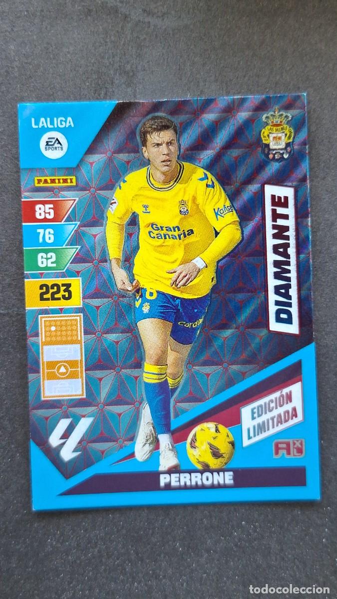 Cromos de F&uacute;tbol: L1 PERRONE U. D. LAS PALMAS DIAMANTE EDICION LIMITADA ADRENALYN XL LIGA 2023/2024 23 24 PANINI