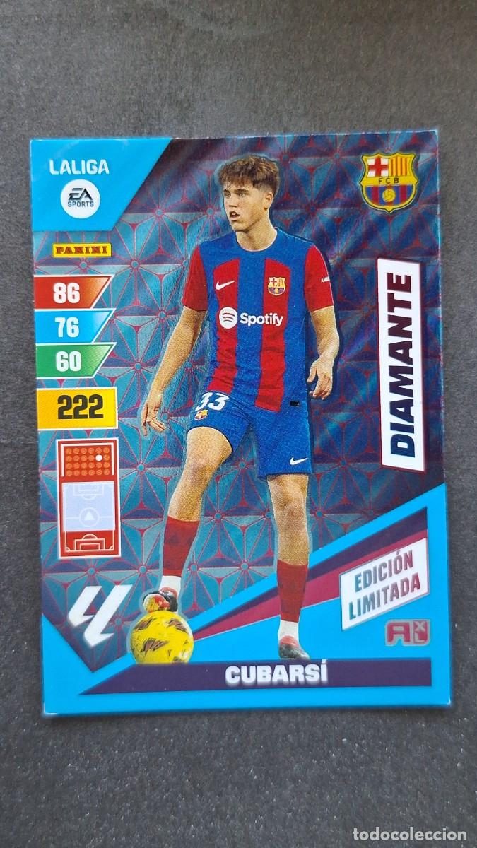 Cromos de F&uacute;tbol: L1 CUBARSI F. C. BARCELONA DIAMANTE EDICION LIMITADA ADRENALYN XL LIGA 2023/2024 23 24 PANINI