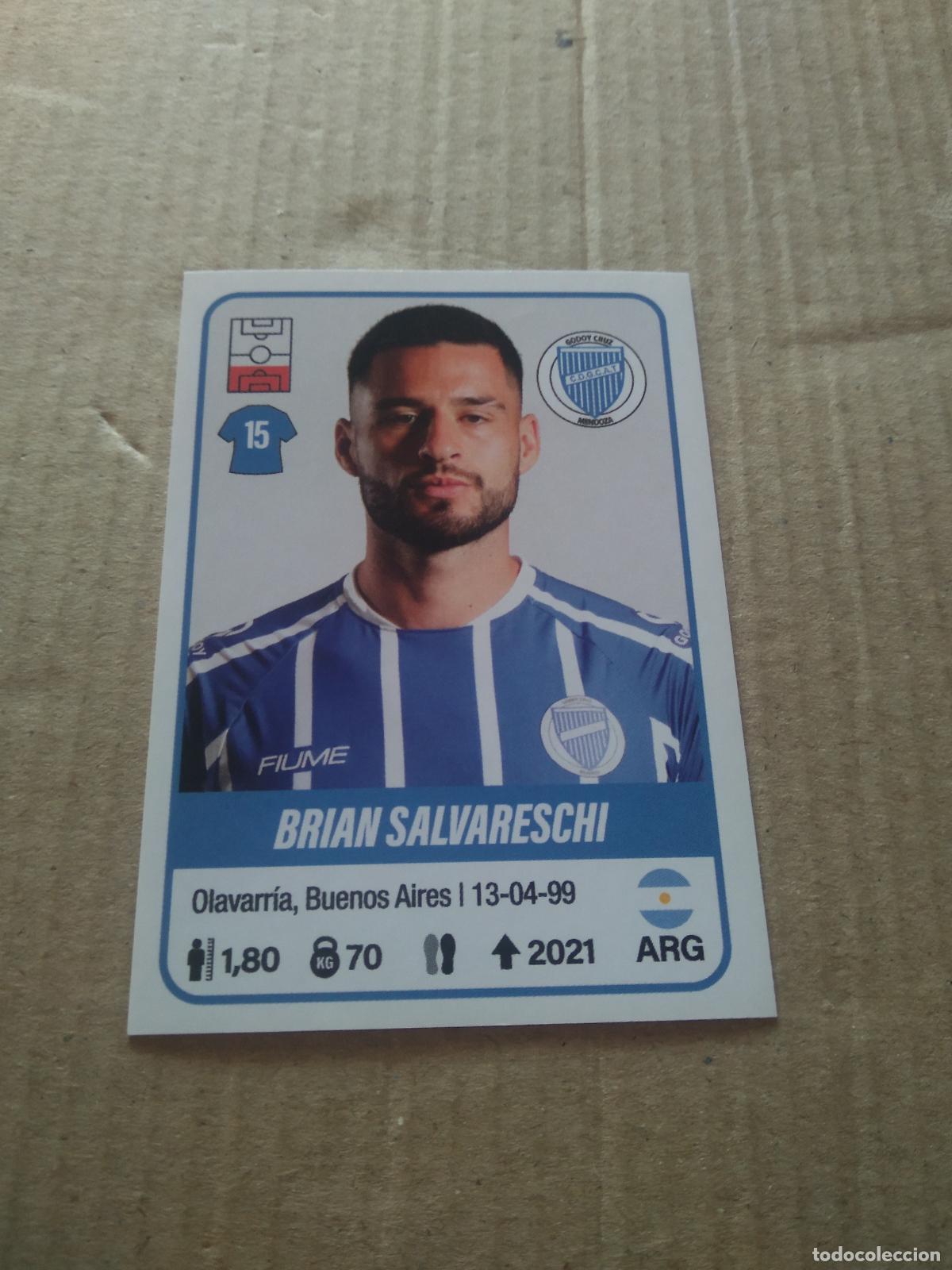 Cromos de F&uacute;tbol: 211 BRIAN SALVARESCHI GODOY CRUZ CROMO FUTBOL ARGENTINO PANINI LIGA ARGENTINA 2023