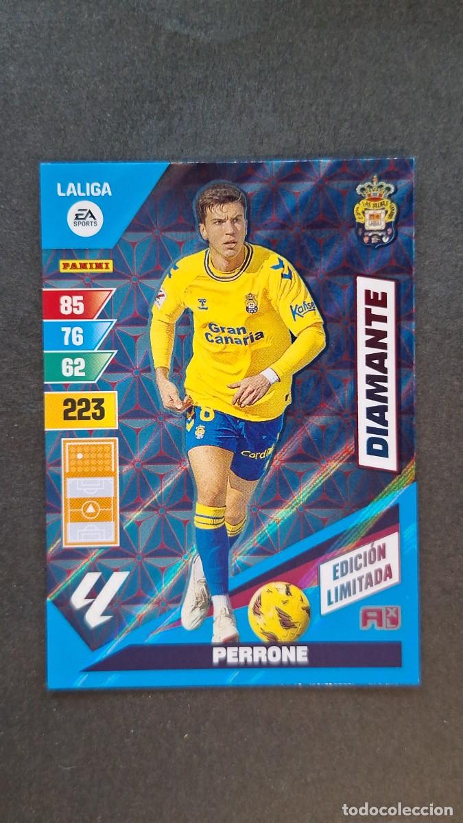 Cromos de F&uacute;tbol: L1 PERRONE U. D. LAS PALMAS DIAMANTE EDICION LIMITADA ADRENALYN XL LIGA 2023/2024 23 24 PANINI