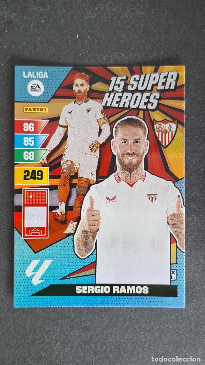 Cromos de F&uacute;tbol: L1 SERGIO RAMOS SEVILLA F. C. 15 SUPER HEROES ADRENALYN XL LIGA 2023/2024 23 24 PANINI