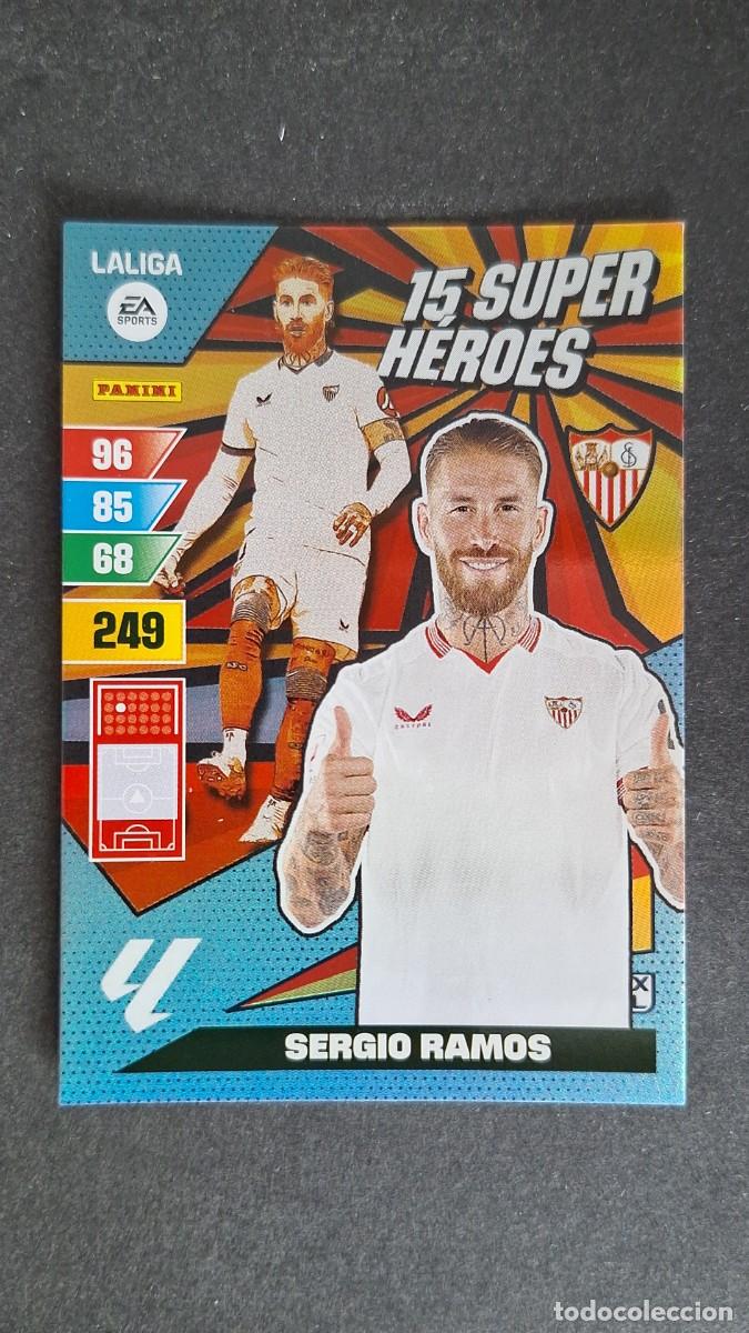 Cromos de F&uacute;tbol: L1 SERGIO RAMOS SEVILLA F. C. 15 SUPER HEROES ADRENALYN XL LIGA 2023/2024 23 24 PANINI