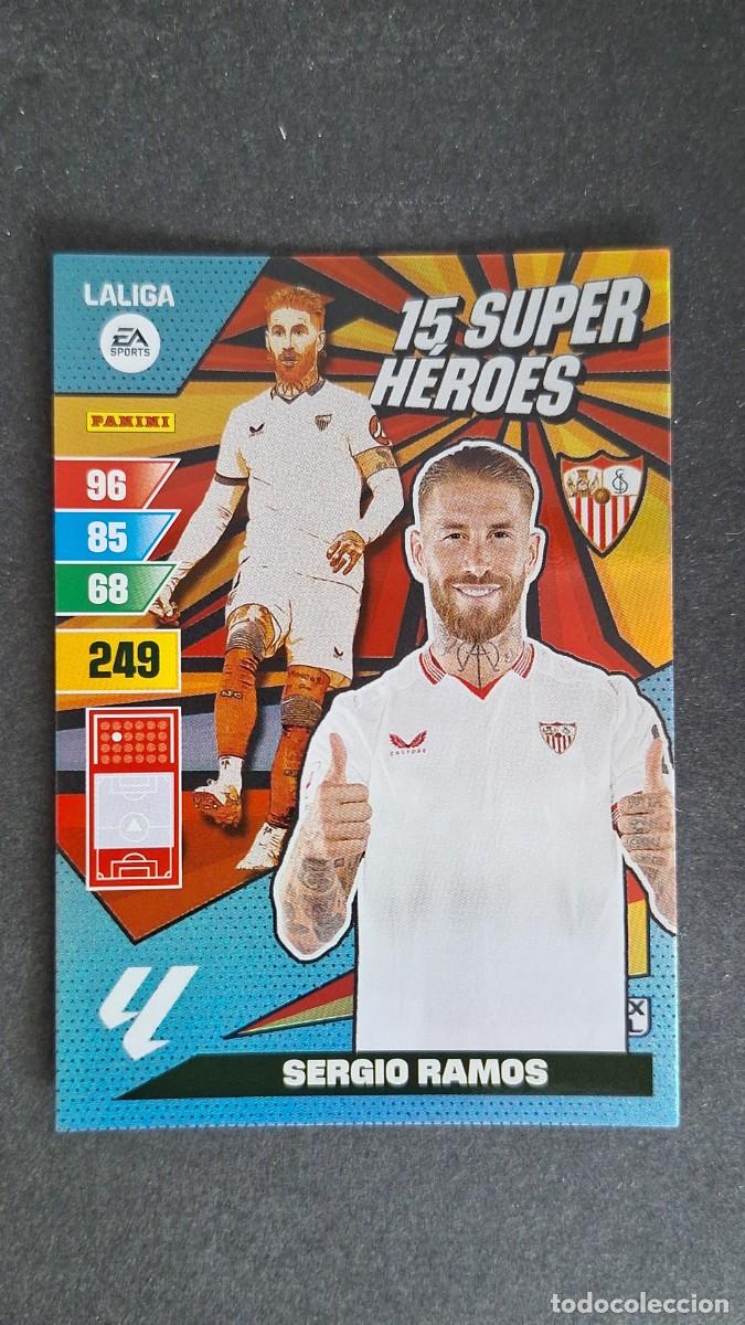 Cromos de F&uacute;tbol: L1 SERGIO RAMOS SEVILLA F. C. 15 SUPER HEROES ADRENALYN XL LIGA 2023/2024 23 24 PANINI