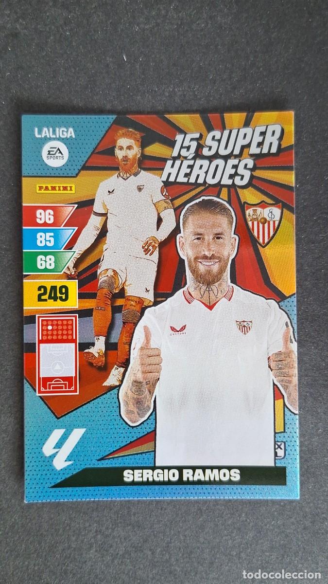 Cromos de F&uacute;tbol: L1 SERGIO RAMOS SEVILLA F. C. 15 SUPER HEROES ADRENALYN XL LIGA 2023/2024 23 24 PANINI