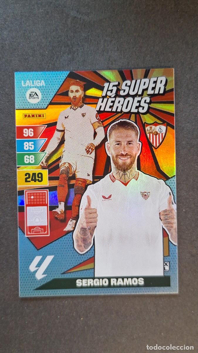 Cromos de F&uacute;tbol: L1 SERGIO RAMOS SEVILLA F. C. 15 SUPER HEROES ADRENALYN XL LIGA 2023/2024 23 24 PANINI