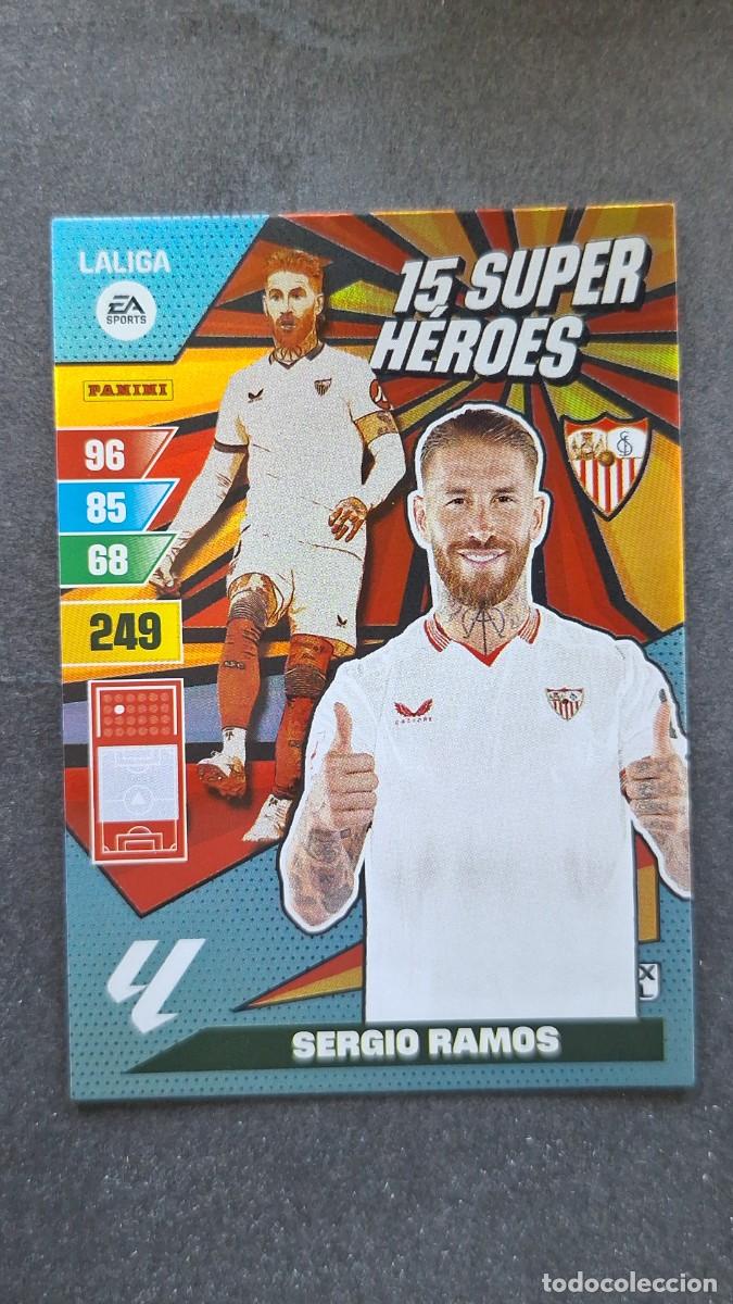 Cromos de F&uacute;tbol: L1 SERGIO RAMOS SEVILLA F. C. 15 SUPER HEROES ADRENALYN XL LIGA 2023/2024 23 24 PANINI
